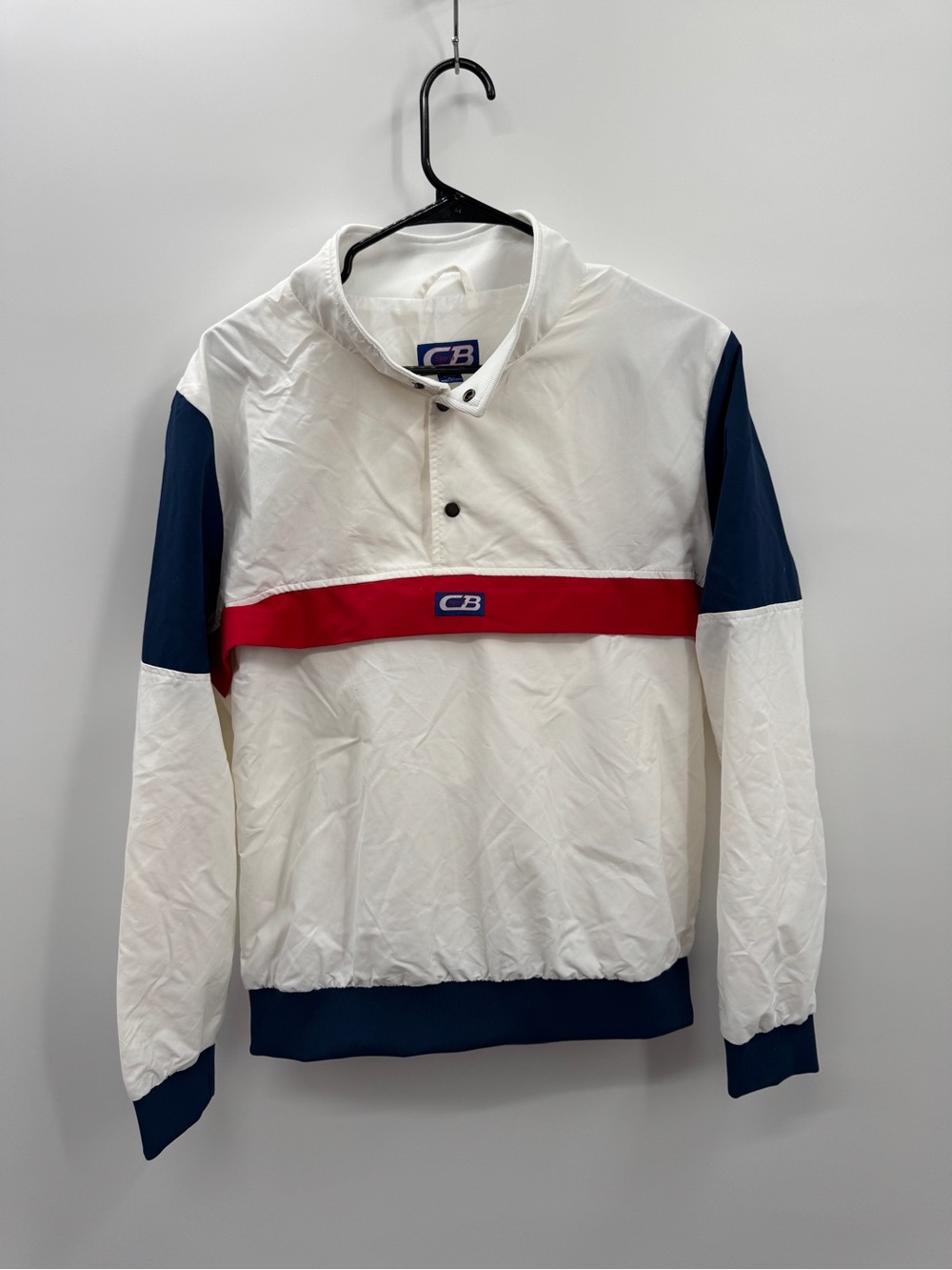 CB Sports Evershield Colorblock Anorak Pullover Jacket White Navy Red Women's L